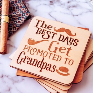 Regalo del Día del Padre Abuelo, Día del Padre Abuelo, Abuelo, Tarjeta de Madera,