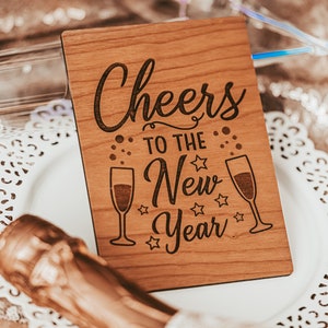 Carte de bonne année, carte de voeux de nouvel an, carte personnalisée, carte de saison, cadeau de nouvel an, carte de joyeuses fêtes, carte message personnalisée