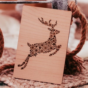 Wooden Christmas Card, Rustic Christmas Cards, Personalized Holiday Cards, Xmas Cards, Xmas Card, Wood Card