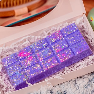 Glitter Bath Bomb Chocolate Bar, Vegan Bath Bomb, Bath Fizzies, Handmade Bath Bomb, Stocking Stuffer, Christmas Gift For Her, Bubble Bath