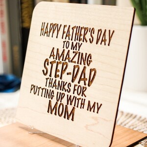 Regalo para padrastro, tarjeta del Día del Padre, regalos de padrastro, regalo del Día del Padre, padrastro, papá extra, padrastro,