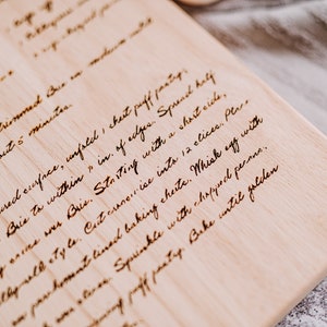 Handwritten Recipe Cutting Board Wooden Boards With - Etsy