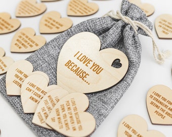 Reasons Why I Love You, Wood Anniversary Gift for Her, 5th Anniversary Gift Wood, 5 Year Anniversary Gift for Him,
