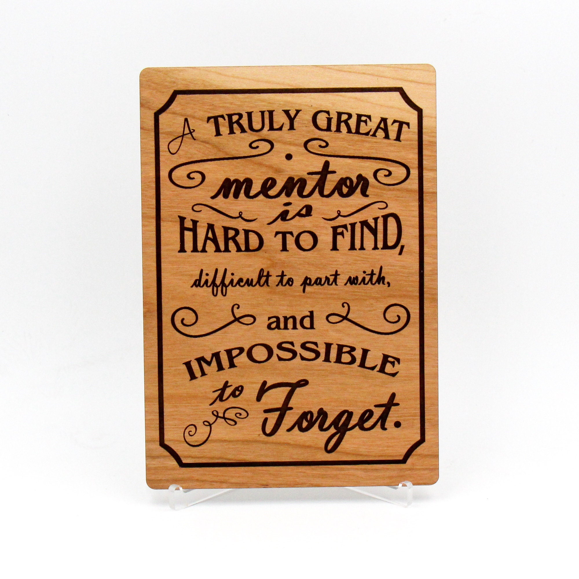 Thank You Gift for Mentor Mentor Card Mentor Gift Wooden Etsy