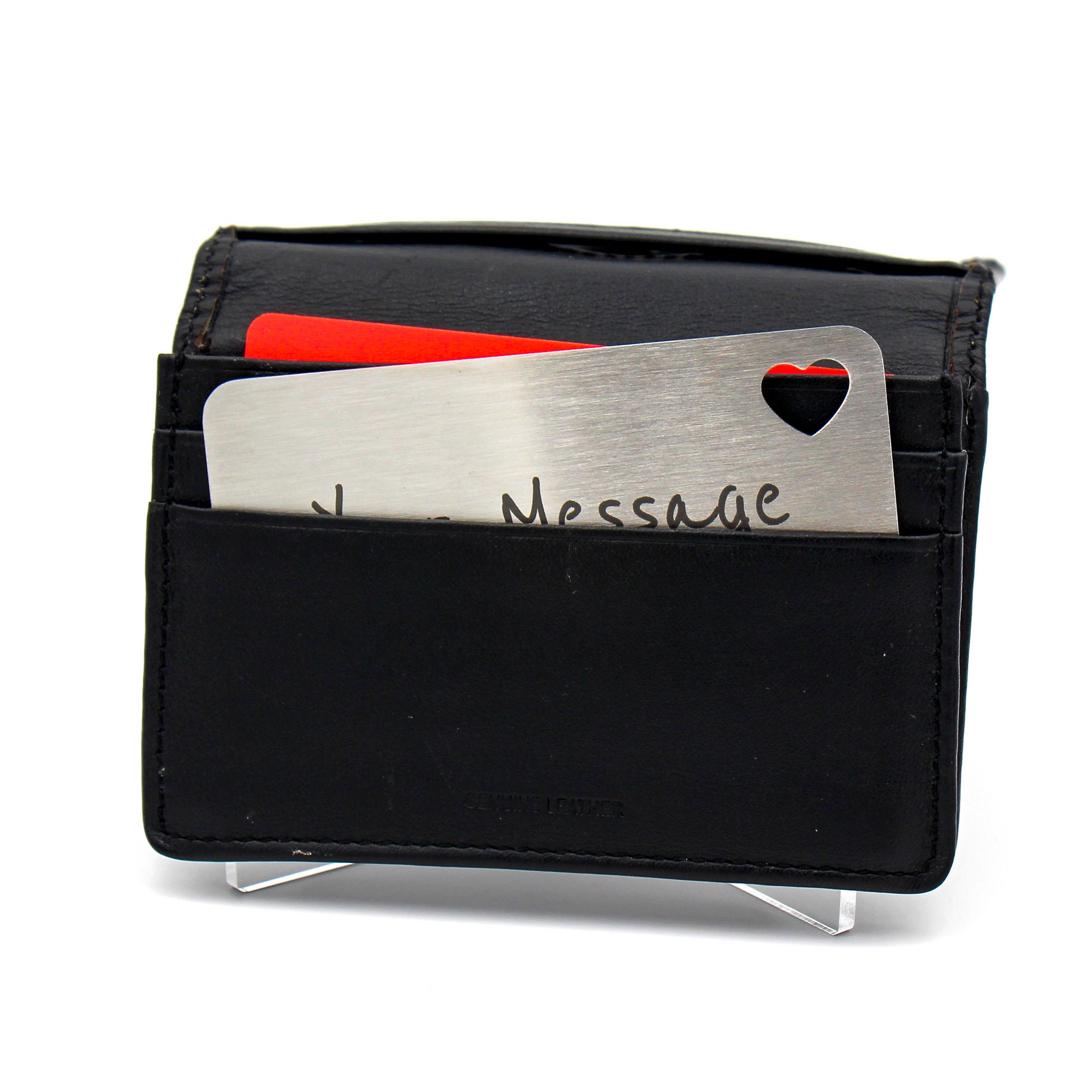 Engraved Wallet Insert Personalized Wallet Card Stocking Etsy