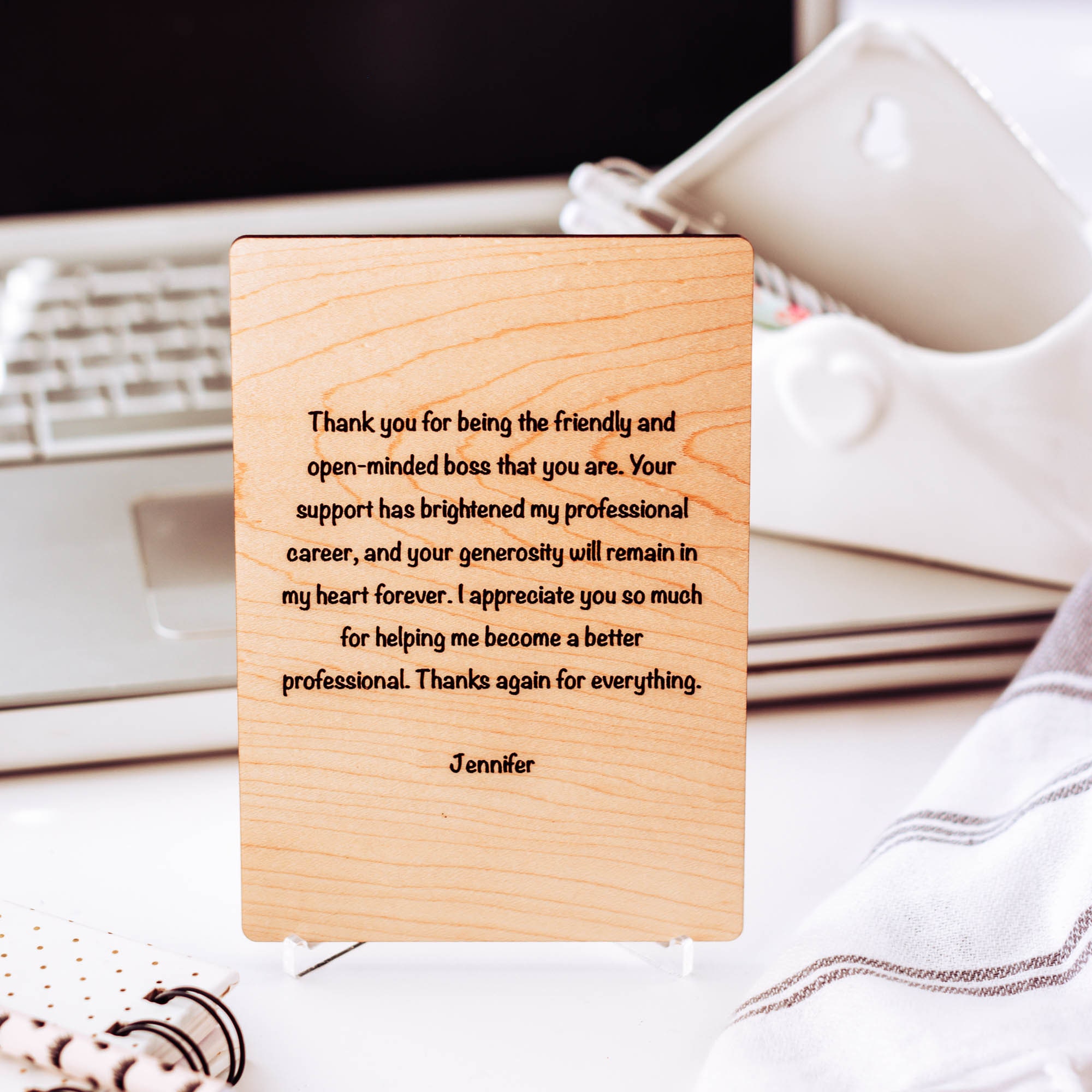 Thank You Gift for Mentor Mentor Card Mentor Gift Wooden Etsy