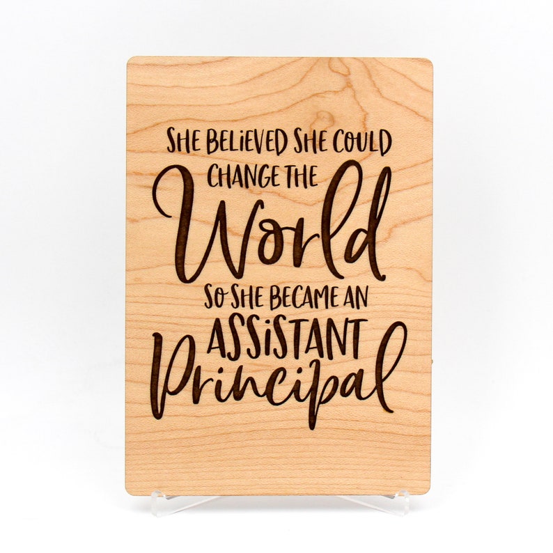 Assistant Principal Teacher Appreciation Week Wood Card Etsy