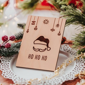 Cartão Ho Ho Ho, Cartão de Natal, Cartão de Natal, Presente de Feliz Natal, Cartão de Papai Noel, Cartão de Saudação, Cartão de Natal Engraçado, Presente de Natal, Papai Noel