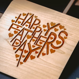 Regalo per la festa del papà da parte della figlia, biglietto per la festa del papà, regali personalizzati per papà, biglietto in legno, biglietto di auguri per la festa del papà,