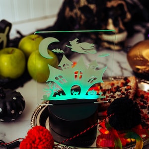 Halloween LED Lights, Halloween Spooky Lights, Halloween Decoration, Kids Room Night Lights, Gothic Desk Lamp, Halloween Gift, Witchy Lights