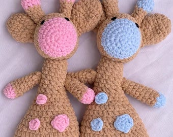 Handmade Giraffe Toy Baby Shower Gift Idea Kids Birthday Present Nursery Animal Bedroom Decor Stuffed Plush Lovey Animal Keepsake Newborn