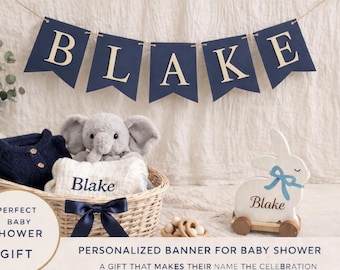 Wooden Name Banner Personalized Nursery Wall Hanging Baby Room Sign Custom Baby Gift Birthday Party Bunting Garland Child Bedroom Wall Art