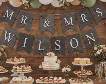Wooden Wedding Banner Wedding Sign Rustic Personalized Couple Decoration Keepsake Bridal Shower Gift Reception Decor Wall Hanging Wooden