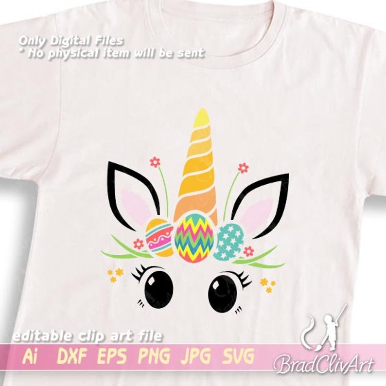 Download For Cricut Design Or Silhouette Cute Unicorn With Decorative Eggs And Flowers Svg Opened Eyes Vector Clip Art And T Shirt Girl Costume Craft Supplies Tools Drawing Drafting Kromasol Com