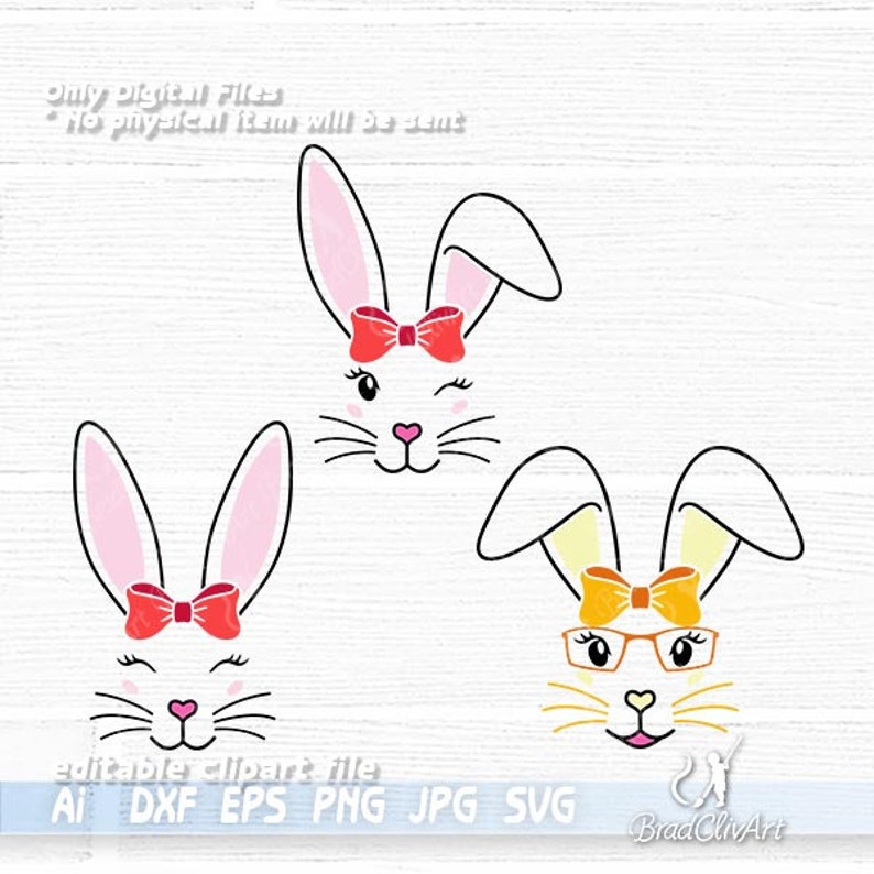 Download Craft Supplies Tools Stencils Templates Rabbit Face Vector Art T Shirt Bundle Bunny Head Svg Cutting File For Easter Cricut And Silhouette Birthday Boy And Girl Costume Design
