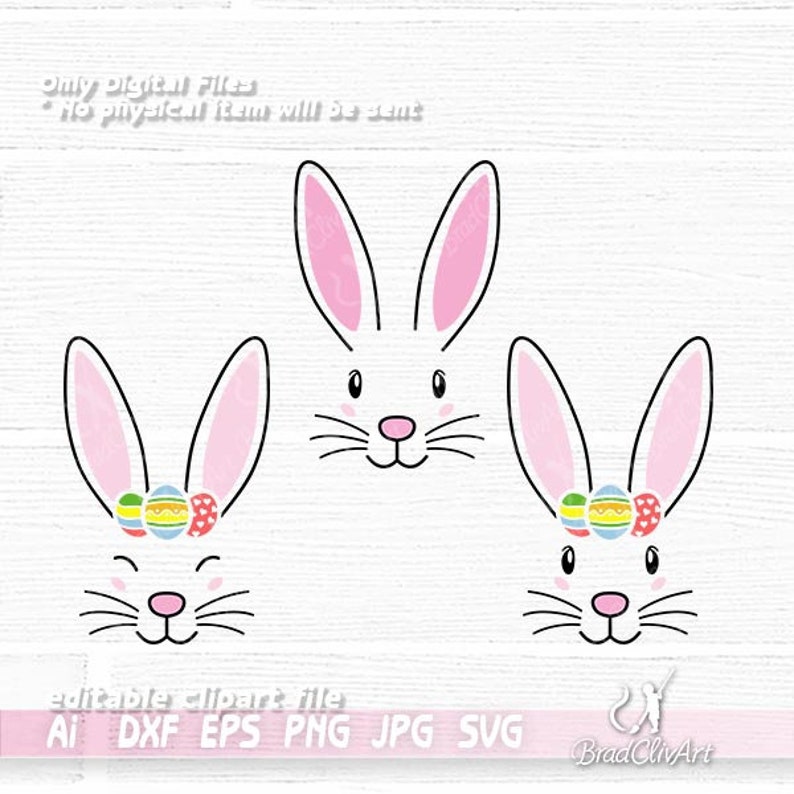 Download Craft Supplies Tools Stencils Templates Rabbit Face Vector Art T Shirt Bundle Bunny Head Svg Cutting File For Easter Cricut And Silhouette Birthday Boy And Girl Costume Design