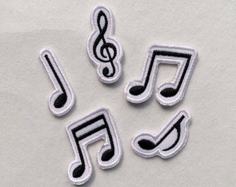 Treble Clef Embroidered Patch Sheet Musical Note Music G Iron-on Musician Sign