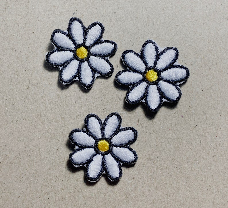 Daisy Flower 3 Pc Iron on Patch Patches Patches for Jacket Sew Etsy
