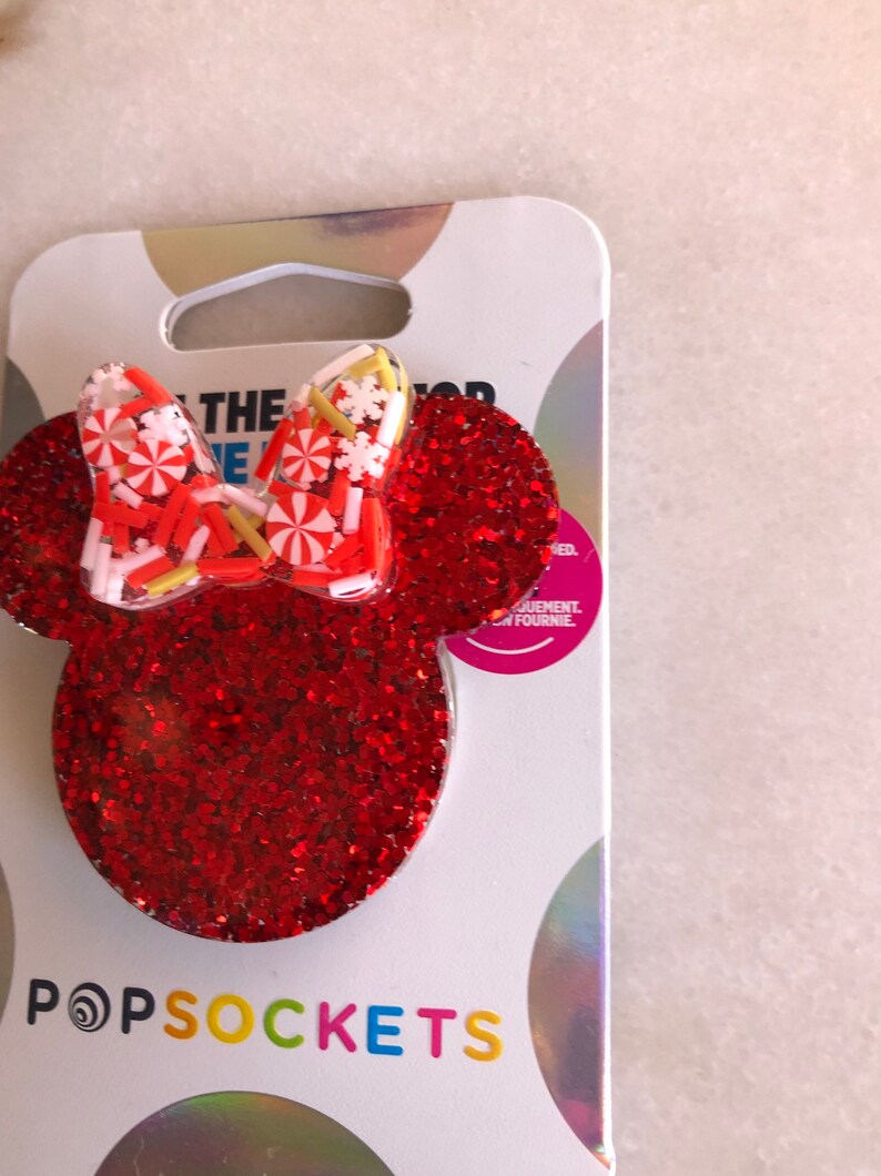 popgrip Disney phone case phone grip Disney inspired popsocket Christmas Minnie Mouse popsocket