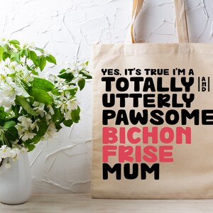 Joli sac fourre-tout Pawsome bichon frisé - parfait pour transporter vos objets préférés - fait main sur Etsy