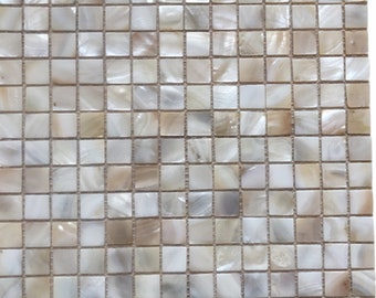 Handmade Cream Mother of Pearl Mosaic Tile For Bathroom Kitchen Wall Shower Backsplash Tile