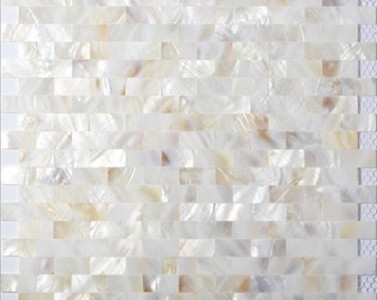 Handmade Serene Groutless Brick Mother of Pearl Mosaic Tile For Bathroom Kitchen Wall Spa Shower Backsplash Tile