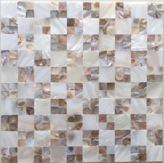Genuine Blended White Iridescent Groutless Mother Of Pearl Etsy