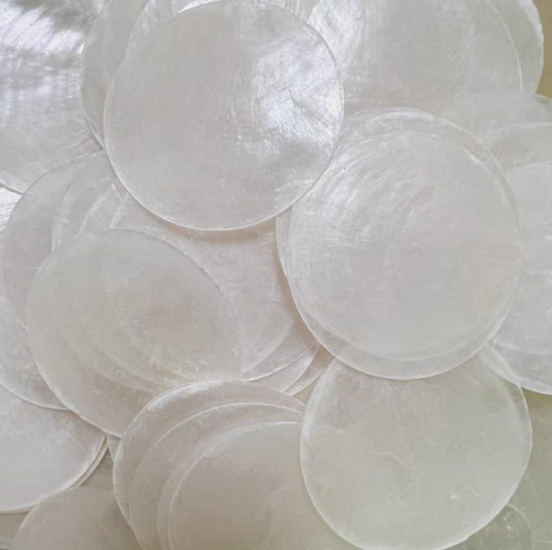 10pcs 20mm-90mm Handmade Round Capiz Shell for Capiz Shell Chandelier ...