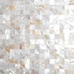 Handmade Serene Groutless Mother of Pearl Mosaic Mosaic Tile For Bathroom Kitchen Shower Wall Tile Backsplash