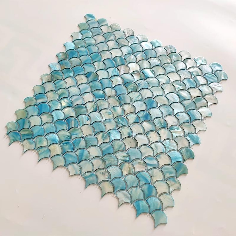 Dyed Scallop Mother of Pearl Mosaic Tile for Bathroom Kitchen and ...