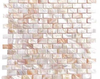 Handmade Serene Brick Mother of Pearl Tile For Bathroom Kitchen Shower Wall Mosaic Tile