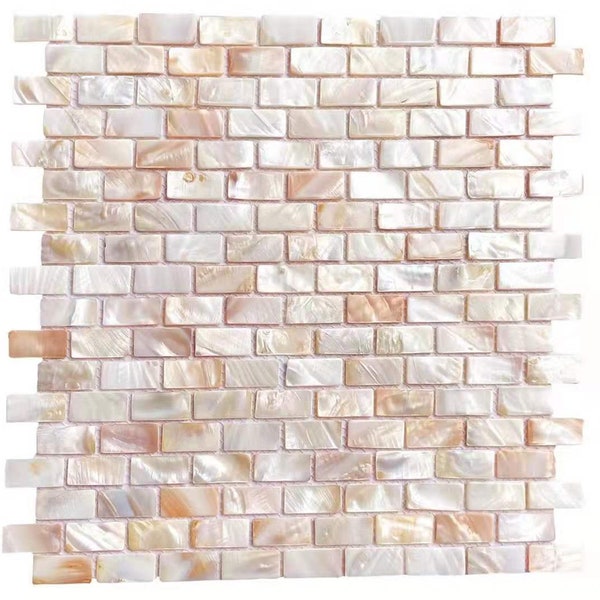 Handmade Serene Brick Mother of Pearl Tile For Bathroom Kitchen Shower Wall Mosaic Tile