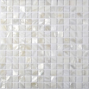 Handmade White Square Mother of Pearl Mosaic Tile For Bathroom Kitchen Wall Spa Shower Backsplash Tile