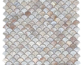 Handmade Serene Fish Scale Mother of Pearl Mosaic Tile For Bathroom Kitchen Wall Backspalsh Shower Backsplash Tile