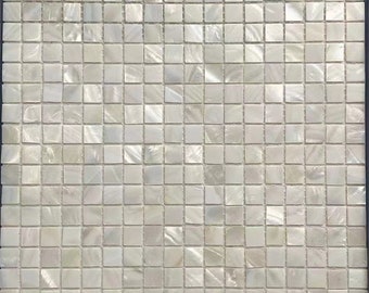 Handmade White Square Mother of Pearl Tile For Bathroom Kitchen Shower Backsplash Tile