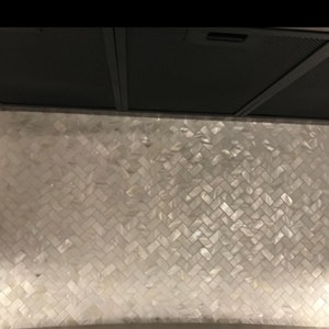 Handmade White Mother of Pearl Herringbone Mosaic Tile For Bathroom Kitchen Spa Wall Shower Backsplash Tile zdjęcie 5