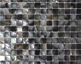 Handmade Seashell Black Lip Grid Mother of Pearl Mosaic Tile For Bathroom Kitchen Wall Spa Shower Backsplash Tile