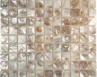 Handmade Iridescent Mother of Pearl Squre Mosaic Tile For Bathroom Kitchen Shower Wall Backsplash Tile