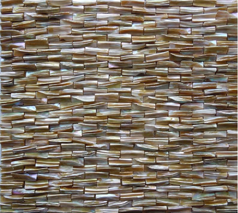 Handmade 3D Mother of Pearl Rib Mosaic Tile For Bathroom Kitchen Shower Wall Tile Backsplash