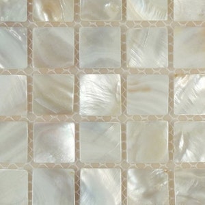 Handmade Serene Mother of Pearl Square Mosaic Tile For Bathroom Kitchen Shower Wall Backsplash Tile zdjęcie 5