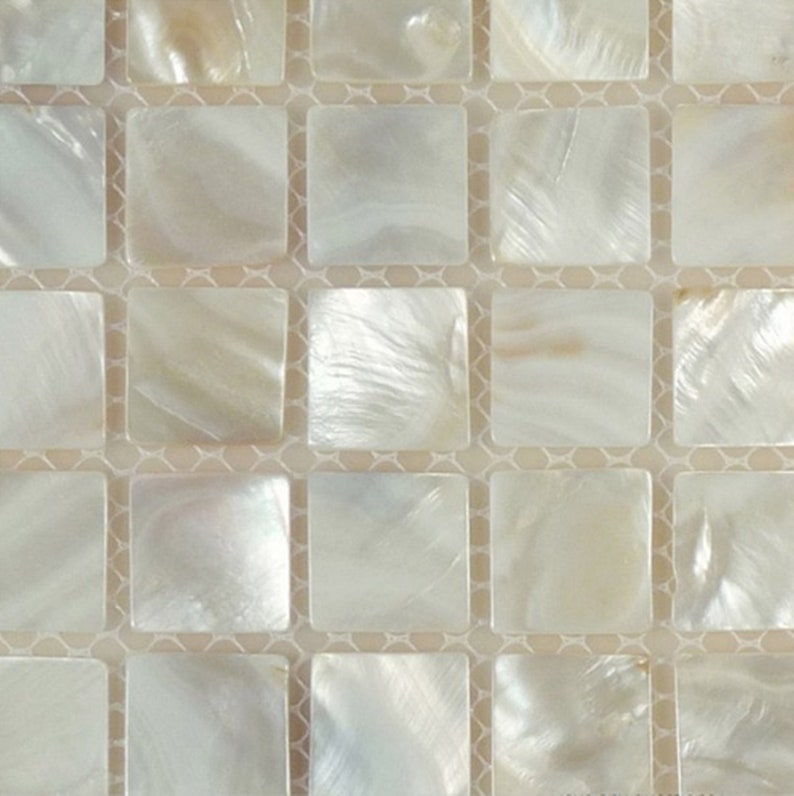 Handmade Serene Mother of Pearl Square Mosaic Tile For Bathroom Kitchen Shower Wall Backsplash Tile zdjęcie 5