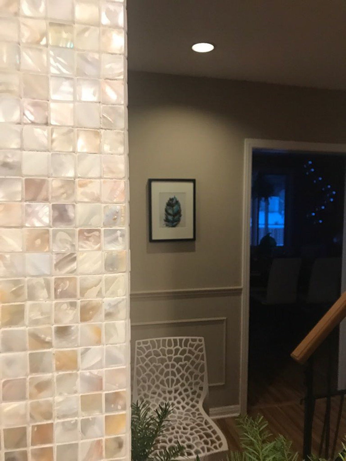 Handmade Cream Mother of Pearl Mosaic Tile For Bathroom | Etsy