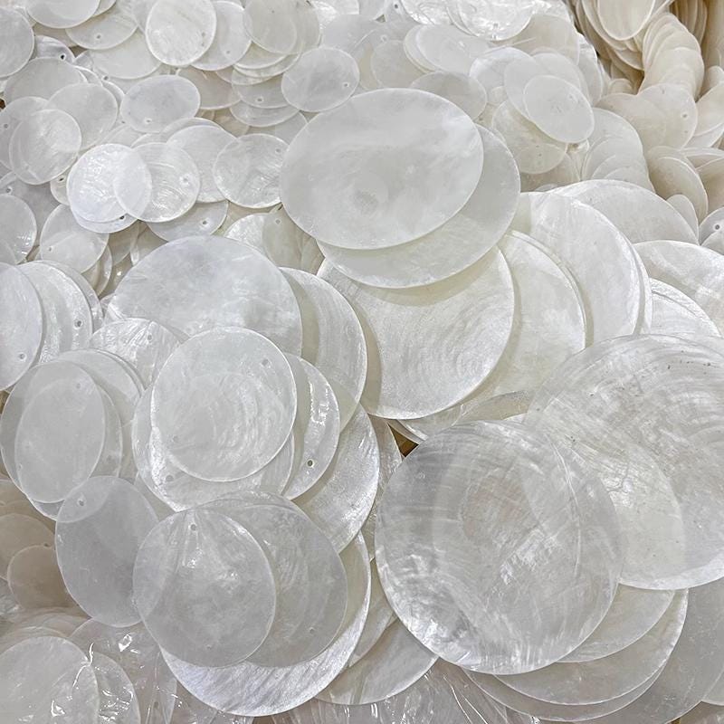 10pcs 20mm-90mm Handmade Round Capiz Shell for Capiz Shell Chandelier ...