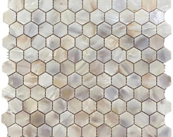 Handmade Serene Hexagon Mother of Pearl Mosaic Tile For Bathroom Kitchen Shower Wall Tile Backsplash