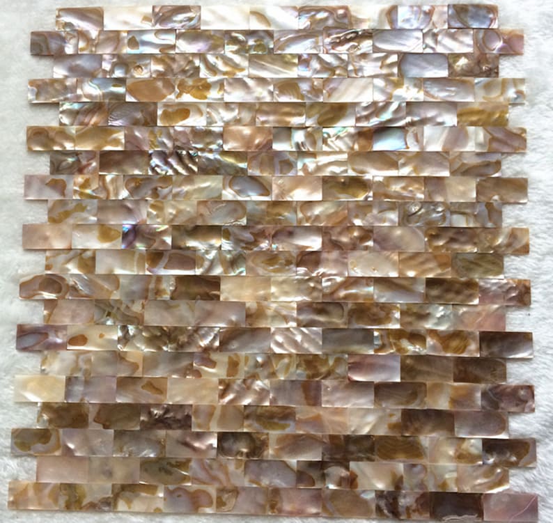 Handmade Groutless Brick Mother of Pearl Mosaic Tile for Etsy