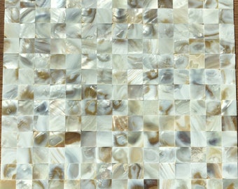 Handmade Groutless Square Mother of Pearl Tile For Bathroom Kitchen Shower Backsplash Tile