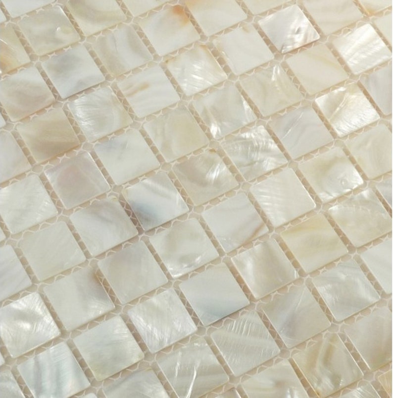 Handmade Serene Mother of Pearl Square Mosaic Tile For Bathroom Kitchen Shower Wall Backsplash Tile zdjęcie 4