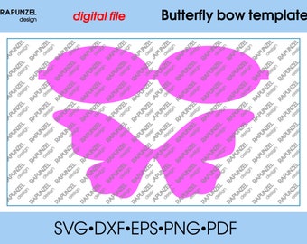 Butterfly Bow SVG Faux Leather Bow Template Leather Bow ...