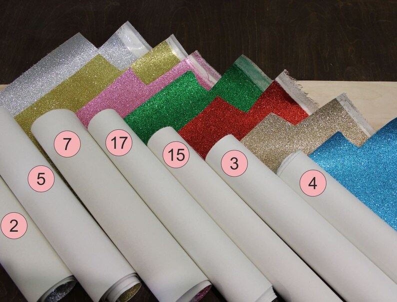 22*30 cm 0.5 mm Glitter Faux leather sheets Vinyl Faux leather fabric sheet Hair Bows 8*12