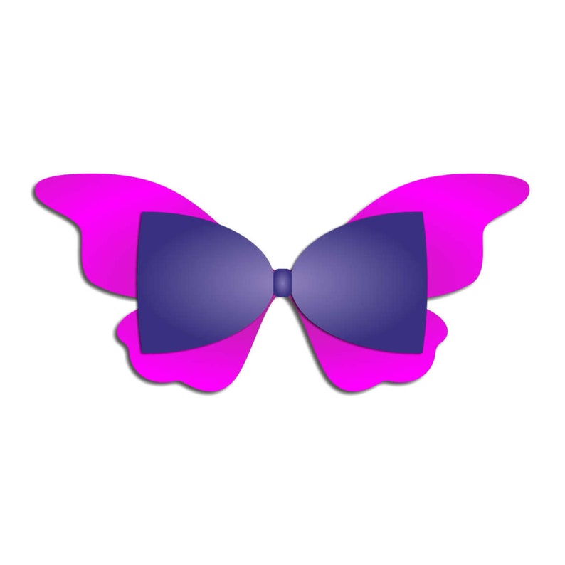 Download Butterfly bow Template SVG Cut File hair bow template for ...